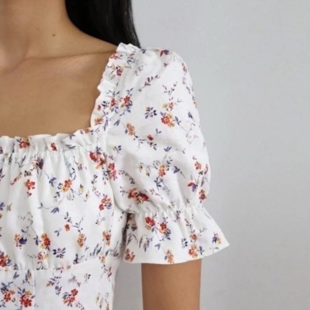 NWOT Reformation Robles Mini Dress in Gabrielle - Size 6 - Picture 2 of 5